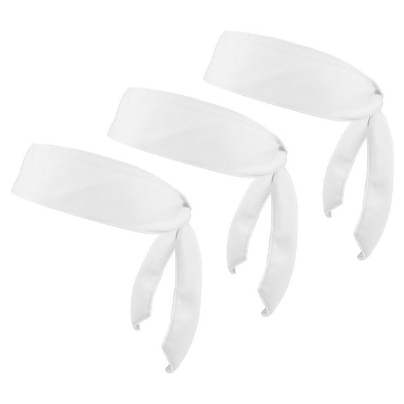 Uxcell Head Ties Headband Ninja Karate Headband Adjustable Sports Tie Back White, 3 Pack