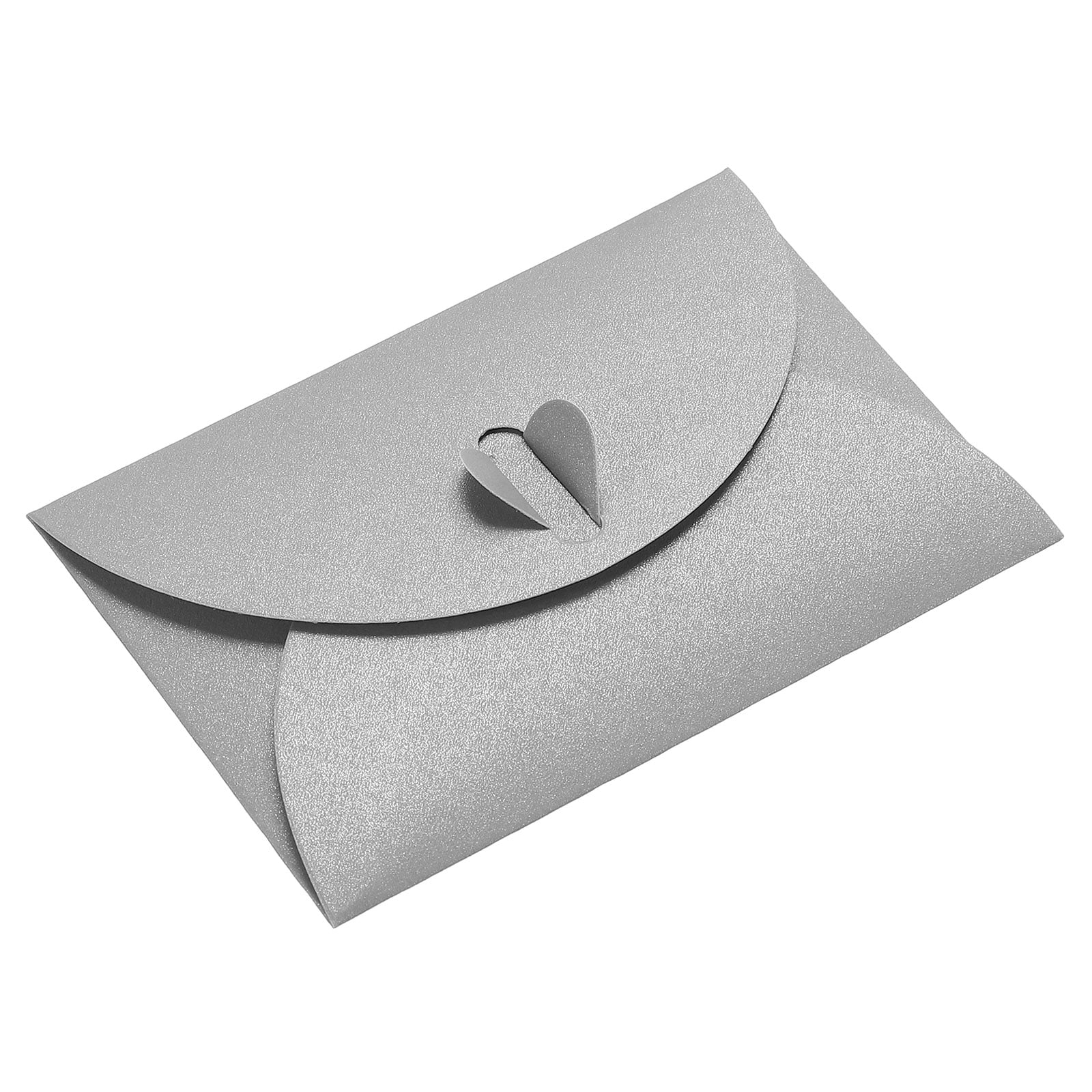 Uxcell Heart Clasp Tiny Items Storage Card Holder Mini Envelopes ...