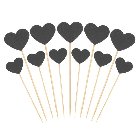 Uxcell Heart Cupcake Toppers, Heart Cupcake Picks Birthday Cake Decorations, Gold 50 Pcs