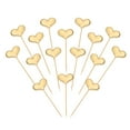 thumbnail image 1 of Uxcell Heart Cupcake Toppers Love Heart Cake Toppers Mini Cupcake Picks, Fit for Birthday Party Cake Decorations Gold, 1 of 7