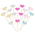 thumbnail image 1 of Uxcell Heart Cupcake Toppers Love Heart Cake Toppers Mini Cupcake Picks, Fit for Birthday Party Cake Decorations Multicolor, 1 of 7