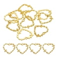 thumbnail image 1 of Uxcell Heart Flower Shape Alloy Open Back Bezel Pendants DIY Hollow Frame, Gold Tone 10 Pack, 1 of 5