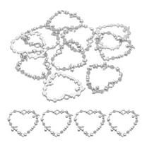 Uxcell Heart Flower Shape Alloy Open Back Bezel Pendants DIY Hollow Frame, Light Silver 20 Pack