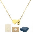 thumbnail image 1 of Uxcell Heart Initial Necklaces for Women, Alphabet Pendant Dainty Letter Necklace with Box and Card Letter S Gold, 1 of 7