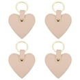 thumbnail image 1 of Uxcell Heart Leather Keychains Leather Key Fobs with Key Rings Keychain Holder for Wedding Gifts Pink 4 Pack, 1 of 6