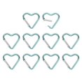 thumbnail image 1 of Uxcell Heart Shape Snap Hook, Aluminum Alloy Heart-Shaped Keychain Clip Spring Key Holder for Camping Fishing Hiking Light Blue, 1 of 6
