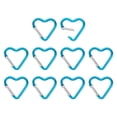 thumbnail image 1 of Uxcell Heart Shape Snap Hook, Aluminum Alloy Heart-Shaped Keychain Clip Spring Key Holder for Camping Fishing Hiking Sky Blue, 1 of 6