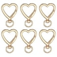 thumbnail image 1 of Uxcell Heart Shape Swivel Buckles, Zinc Alloy Spring Snap Keychain Clip Hanging Snap Hooks for DIY Crafts Key Chains Bag Purse Gold, 1 of 7
