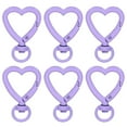 thumbnail image 1 of Uxcell Heart Shape Swivel Buckles, Zinc Alloy Spring Snap Keychain Clip Hanging Snap Hooks for DIY Crafts Key Chains Bag Purse Purple, 1 of 7