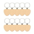 thumbnail image 1 of Uxcell Heart Shape Wooden Keychain Blanks, Unfinished Wooden Blanks for DIY Gift Crafts, Wood Color 10 Pcs, 1 of 6