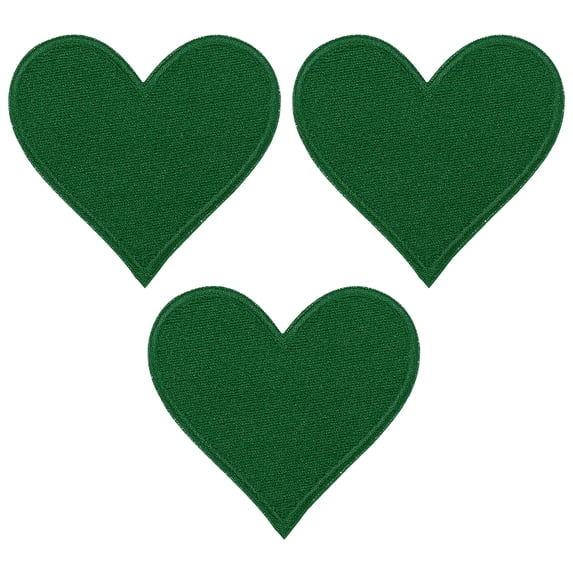 Uxcell Heart Shaped Iron-on Patches for Clothing Packaging Gifts Clothing Home Textiles Green 3 Pcs
