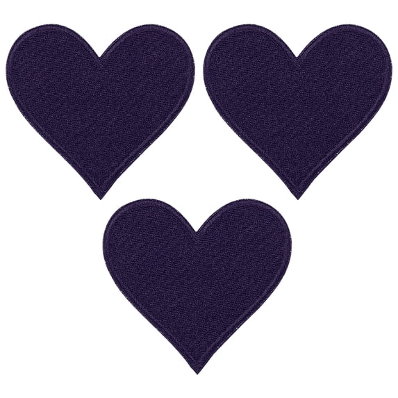 Uxcell Heart Shaped Iron-on Patches for Clothing Packaging Gifts Clothing Home Textiles Navy Blue 3 Pcs