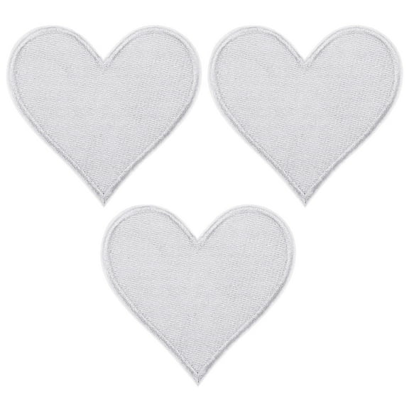 Uxcell Heart Shaped Iron-on Patches for Clothing Packaging Gifts Clothing Home Textiles White 3Pcs