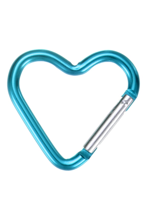 Heart Shaped Snap Clip [1 Pack] - Keychain Clip Spring Snap Hook [Blue/Aluminum Alloy]