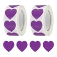 thumbnail image 1 of Uxcell Heart Shaped Sticker 1 Inch Self Adhesive Love Label for Valentine Day, Dark Purple 1000 Pcs, 1 of 6