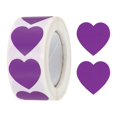 thumbnail image 1 of Uxcell Heart Shaped Sticker 1 Inch Self Adhesive Love Label for Valentine Day, Dark Purple 500 Pcs, 1 of 6