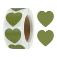 thumbnail image 1 of Uxcell Heart Shaped Sticker 1 Inch Self Adhesive Love Label for Valentine Day, Olives 500 Pcs, 1 of 6