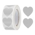 thumbnail image 1 of Uxcell Heart Shaped Sticker 1 Inch Self Adhesive Love Label for Valentine Day, Silver Gray 500 Pcs, 1 of 6