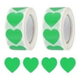 thumbnail image 1 of Uxcell Heart Shaped Sticker 1 Inch Self Adhesive Love Sticker Label for Valentine Day, Grass Green 1000 Pcs, 1 of 6