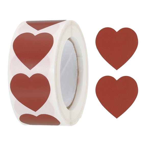 Uxcell Heart Shaped Sticker 1 Inch Self Adhesive Love Sticker Label for ...