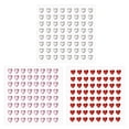 thumbnail image 1 of Uxcell Heart Stickers, Self Adhesive Acrylic Heart Rhinestones Jewel Sticker for Crafting Decor Makeup DIY White/Light Red/Red, 1 of 6