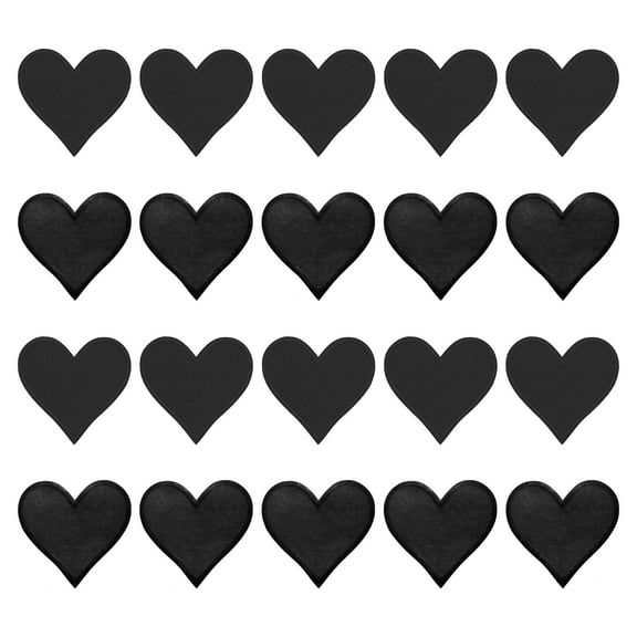 Uxcell Hearts Patches Black Iron-On Patch Sew Embroidered Applique 2.8x2.68 Inch Clothing Repair Backpack 20Pcs