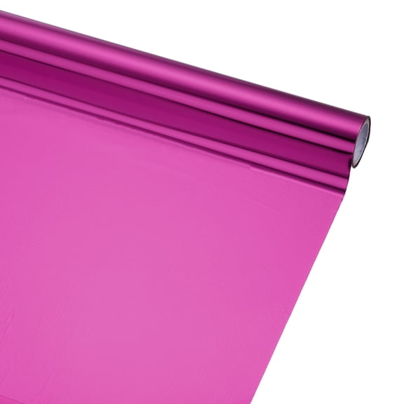 Uxcell Heat Foil Transfer Paper Roll, 12.6 in x 32.8 ft Heat Activated Foil Sheets Toner Reactive Laminator Laser Printer Hot Stamping Sheet for DIY Card Scrapbooking, Light Rose Red