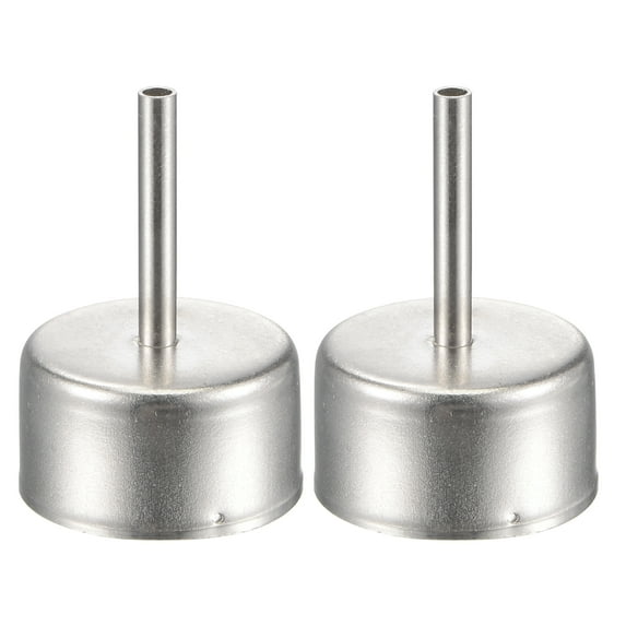 Uxcell Heat Gun Nozzle 3mm Cylinder Outlet Carbon Steel Hot Gun Tips for Hot Air Station 2Pcs
