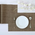 thumbnail image 1 of Uxcell Heat Resistant Removable Table Woven Placemats Brown 4Pack, 1 of 6