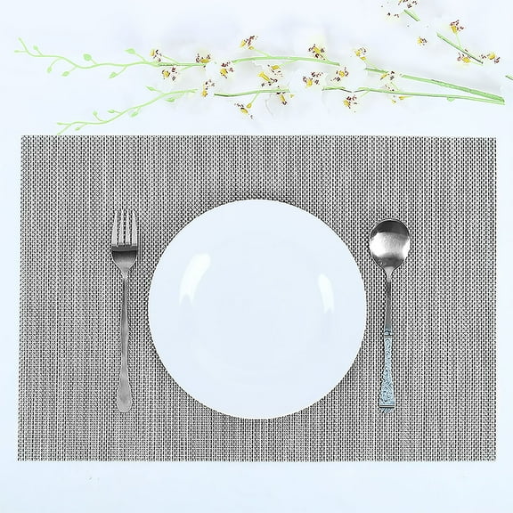 Uxcell Heat Resistant Removable Table Woven Placemats Gray 4Pack