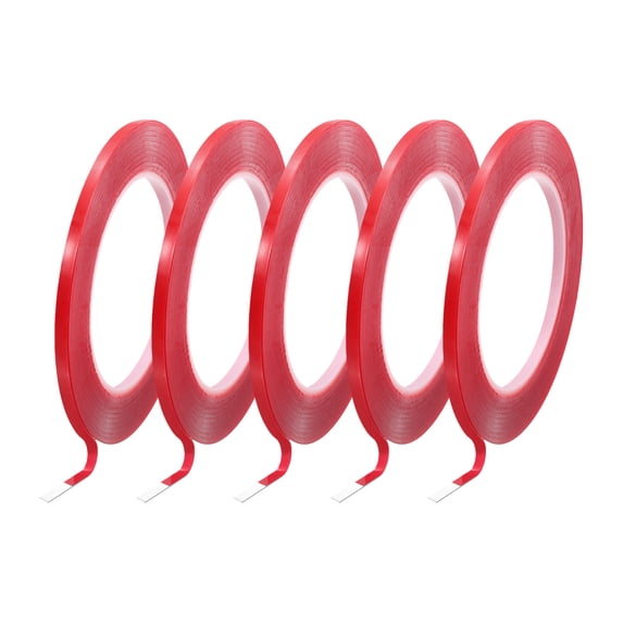 Uxcell Heat Resistant Tape, 32.8ft x 0.08 Inch High Temperature Resistant Red 0.5mm Thick for Electrical Repair 5Pcs