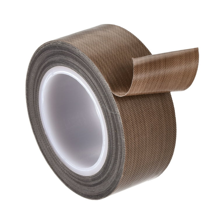 Uxcell Heat Resistant Tape High Temperature Tape PTFE Film Adhesive Tape 25mm Width 10M 33ft Long Brown, Size: 25 mm
