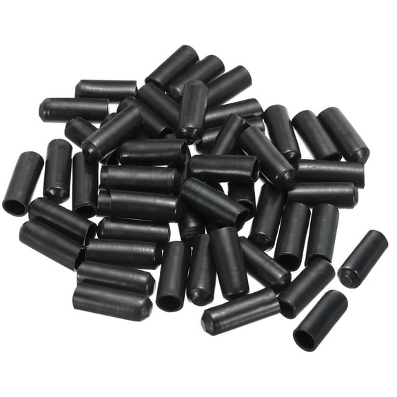 Uxcell Heat Shrink End Cap 10mm 2:1 Ratio Waterproof Electrical Wire Wrap Sealed Heat Shrink Tubing Caps, Pack of 50