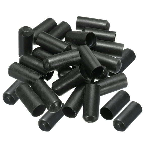 Uxcell Heat Shrink End Cap 15mm 2:1 Ratio Waterproof Electrical Wire Wrap Sealed Heat Shrink Tubing Caps, Pack of 25