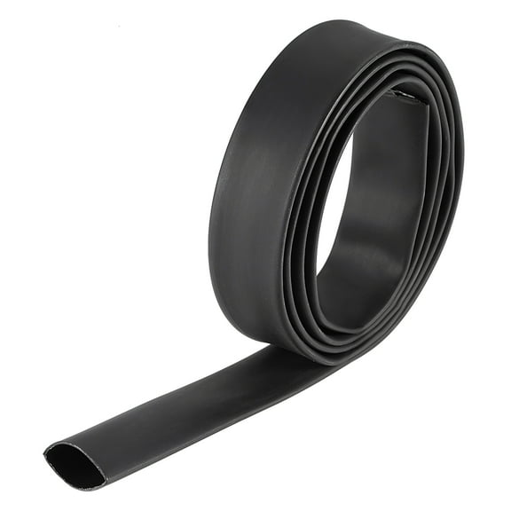 Uxcell Heat Shrink Tubing 1/2"(12.7mm) Dia 0.87" Flat Width 3:1 rate Shrinkable Tube Cable Sleeve 1m - Black