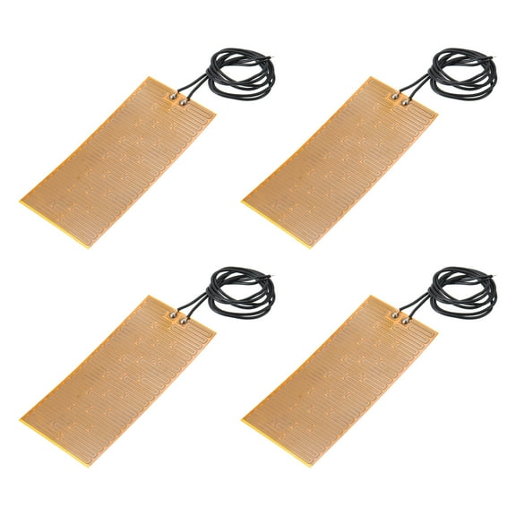 Uxcell Heater Film Heating Plate 15W 24V Polyimide Heat Pad Adhesive Heater Element Film 94mmx40mm Heater Strip 4pcs