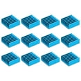 thumbnail image 1 of Uxcell Heatsink Aluminum Heat Sink with Thermal Blue Sticker for Raspberry Pi and Other Electronics Sky Blue 14x14x6mm 12, 1 of 6