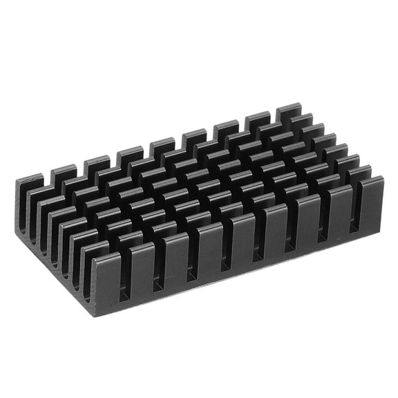Uxcell Heatsink Aluminum Heat Sink with Thermal Properties for Efficient Cooling Solutions 50x25x10mm 1 Black