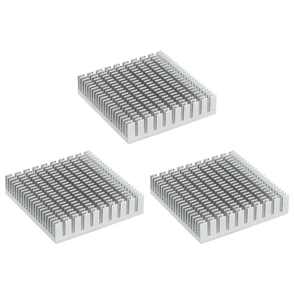 Uxcell Heatsink Aluminum Heat Sink with Thermal Properties for Efficient Cooling Solutions 50x50x11mm 2 White