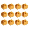 thumbnail image 1 of Uxcell Heatsink Aluminum Heat Sink with Thermal Blue Sticker for Raspberry Pi and Other Electronics Gold 7x7x6mm 12, 1 of 6