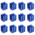 thumbnail image 1 of Uxcell Heatsink Aluminum Heat Sink with Thermal Sticker for Efficient Cooling of Electronics Blue 9x9x12mm 12, 1 of 6