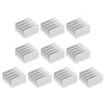 thumbnail image 1 of Uxcell Heatsink Aluminum Heat Sink with Thermal Blue Sticker for Raspberry Pi and Other Electronics White 9x9x5mm 10, 1 of 6
