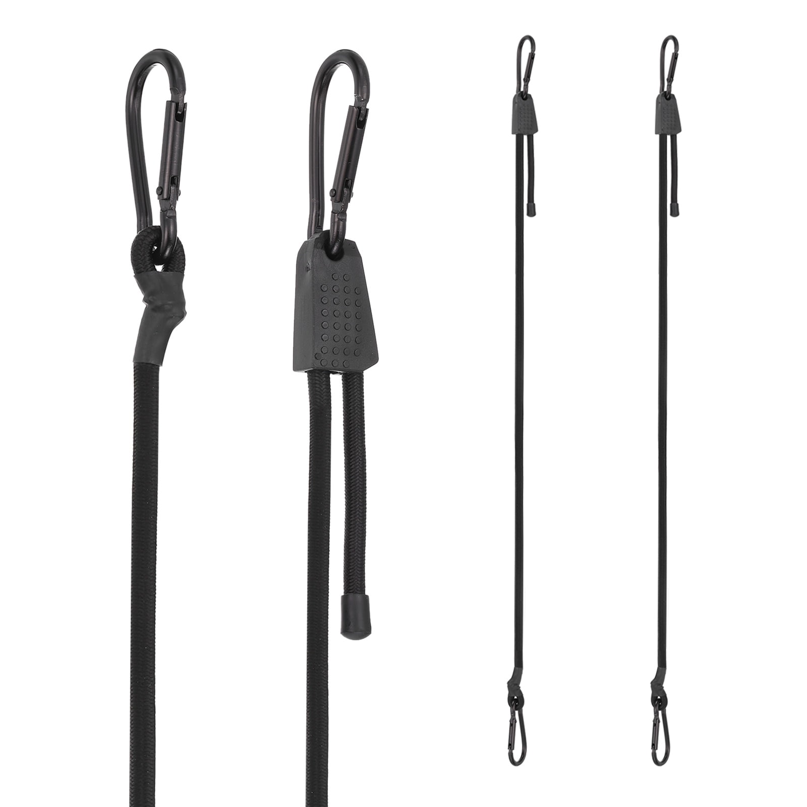 Uxcell Heavy Duty Bungee Cord, (7-48Inch, Black) (4 PCS), Elastic Tie Downs Strap Suit for - Luggage Rack/Cargo/Hand Carts/Bike/Camping