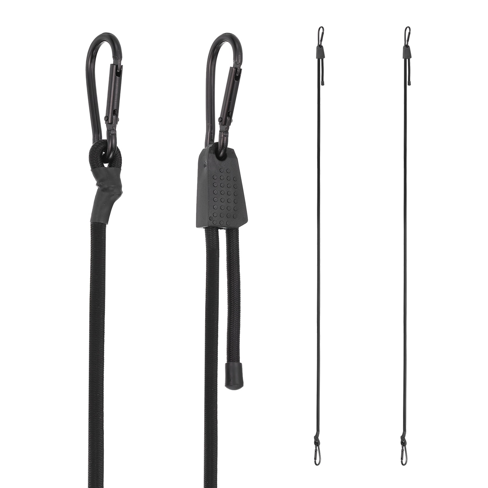 Uxcell Heavy Duty Bungee Cord, (7-80Inch, Black) (4 PCS), Elastic Tie Downs Strap Suit for - Luggage Rack/Cargo/Hand Carts/Bike/Camping
