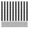 thumbnail image 1 of 20x1.2 Inch Piano Hinge,10 Pcs Continuous Hinge with Holes for Piano Gate Door Wooden Storage Box Cabinet Boat,Black, 1 of 7