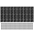 thumbnail image 1 of 6x1.2 Inch Piano Hinge,10 Pcs Continuous Hinge with Holes for Piano Gate Door Wooden Storage Box Cabinet Boat,Black, 1 of 7