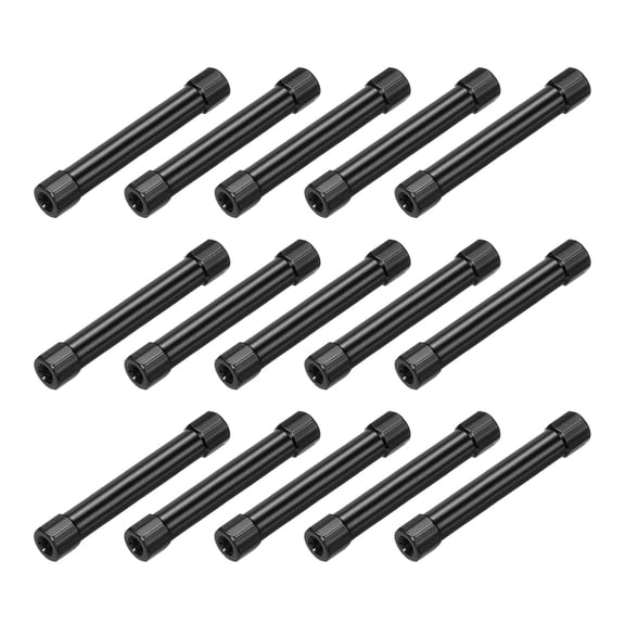 Uxcell Hex Aluminium Standoff Column Spacer,Standoffs Hexagonal Spacers M3x40mm,for RC Airplane,CNC,Black,Pack of 15