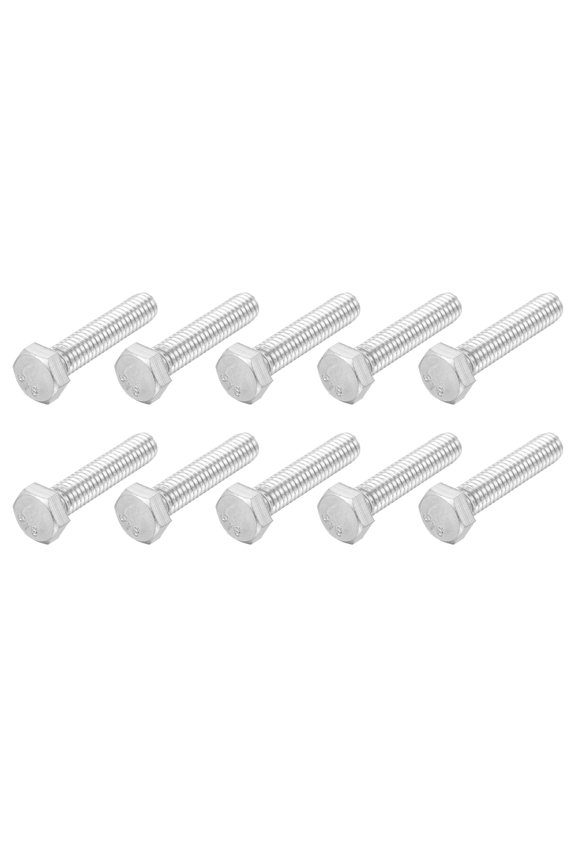 Hex Bolts (5/16-18x1-1/2") 10pack, 316 Stainless Steel Coarse Fully Threaded