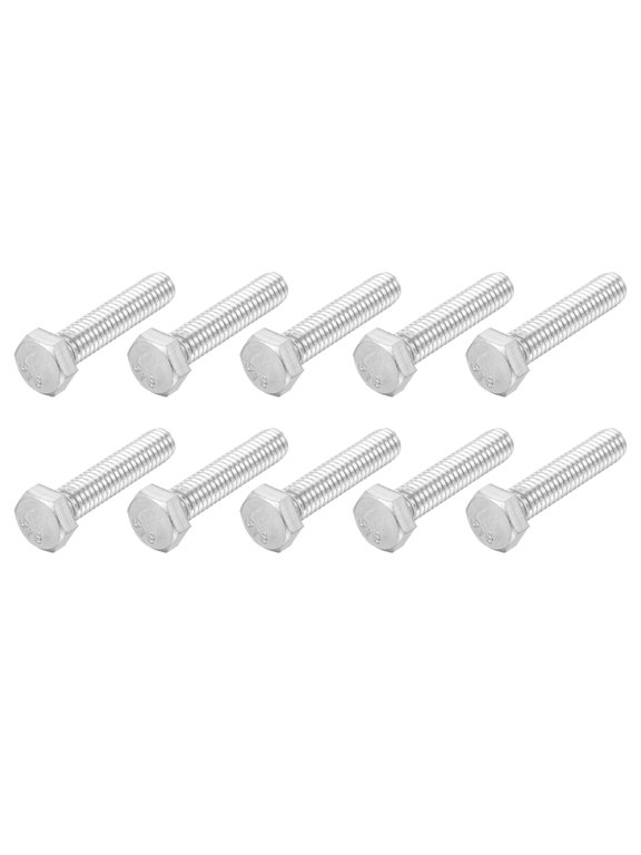 Hex Bolts (5/16-18x1-1/2") 10pack, 316 Stainless Steel Coarse Fully Threaded