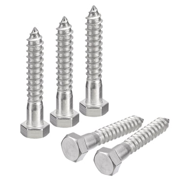 Lexar Industrial 1/2 X 5 Lag Bolts - Galvanized Hex Head (30-Pack)
